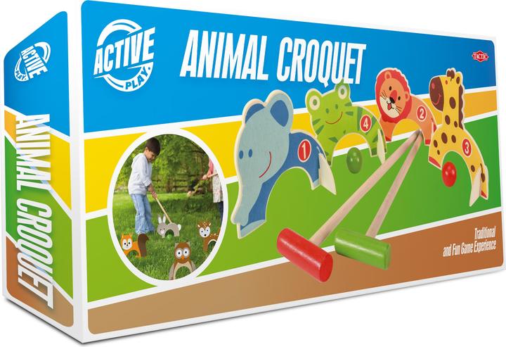 Actual product image Tactic Wooden animal croquet set