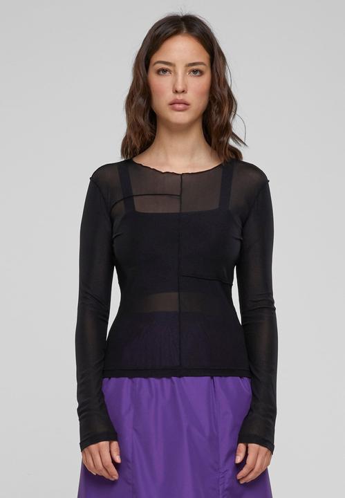 Actual product image Urban Classics Ladies Exposed Seam Mesh Longsleeve (XS)