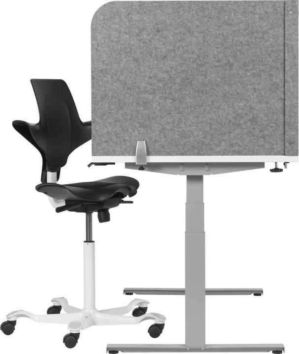 Actual product image Bakker Elkhuizen Bakker table divider U-shape o. acrylic window grey 60cm deep (140 x 60 cm)