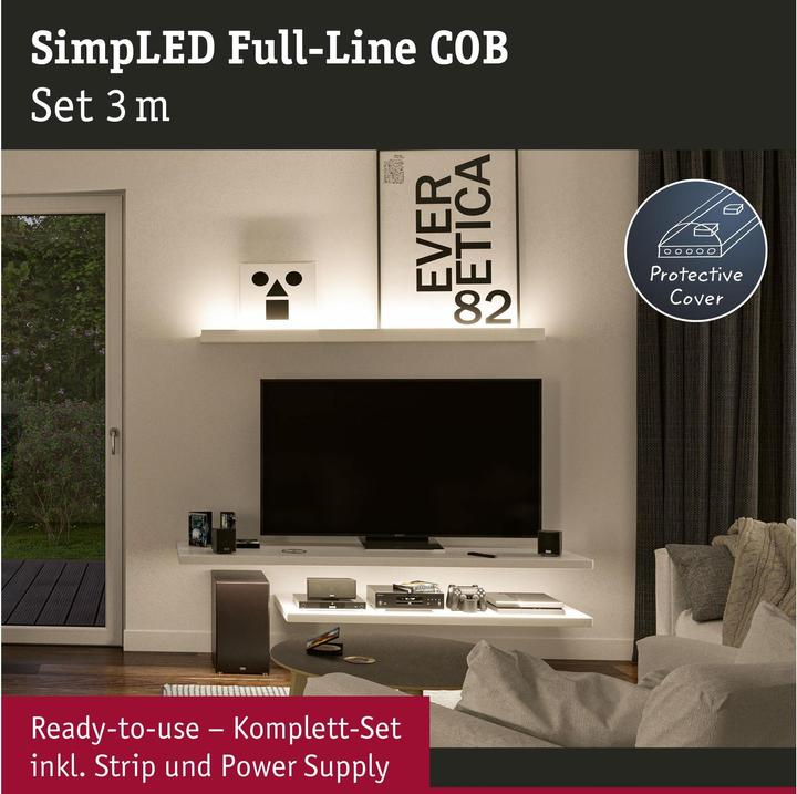 Actual product image Paulmann SimpLED COB Stripe Set (Warm white, 300 cm, Indoor)