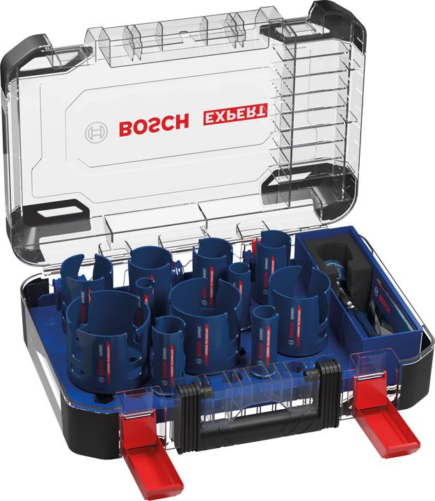 Immagine prodotto Bosch Professional Zubehör EXPERT Set di seghe a tazza per materiali da costruzione 20/22/25/32/35/40/44/51/60/68/76 mm, 15 (20, 22, 25, 32, 35, 40, 44, 51, 60, 76, 68 mm)
