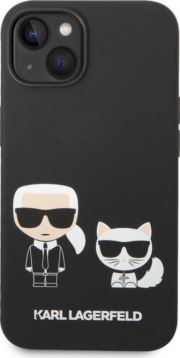 Actual product image Karl Lagerfeld Hard Cover Silicone Karl and Choupette Magsafe Black, for iPhone 14, KLHMP14SSSKCK (Apple iPhone 14)