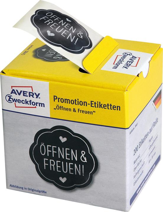 Produktbild Avery Promotion Aufkleber Öffnen&freuen