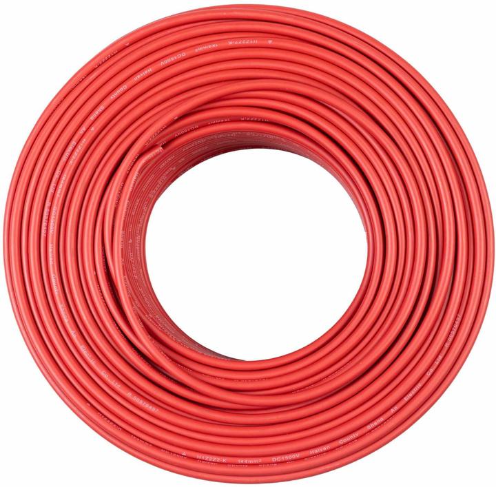 Actual product image Furber.power Connection cable 4 mm² without plug, roll 100 m, red (Solar cable)