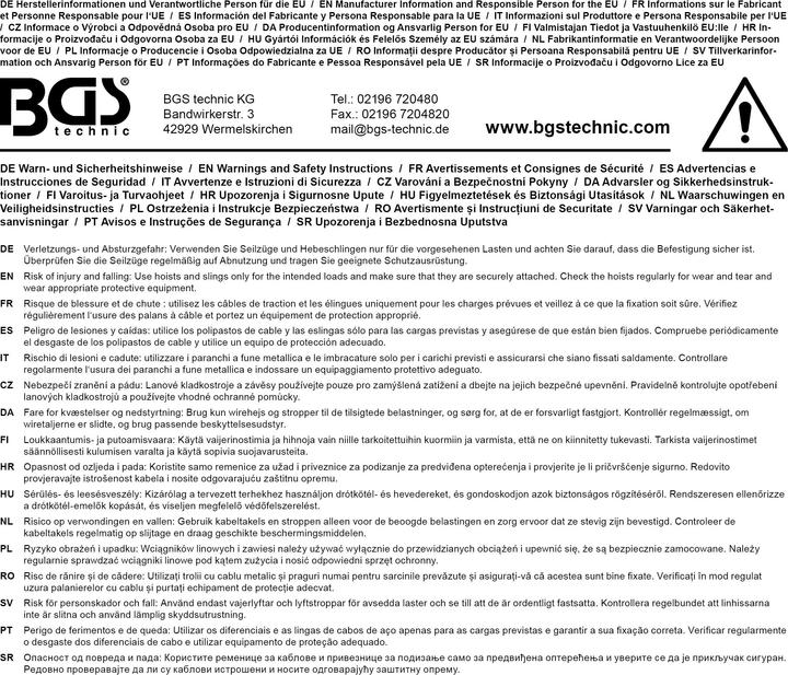 Produktbild BGS Drahtseilwinde | 270 kg