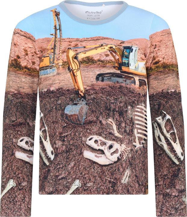 Actual product image Minymo Long Sleeve Shirt Excavator Print (98)