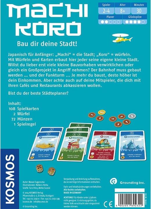 Produktbild Kosmos Machi Koro Bau dir deine Stadt (Deutsch)