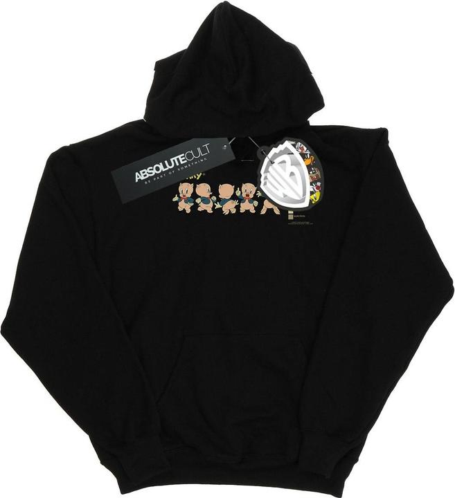 Immagine prodotto Looney Tunes Porky Pig Colour Code Felpa con Cappuccio Donna (XL)