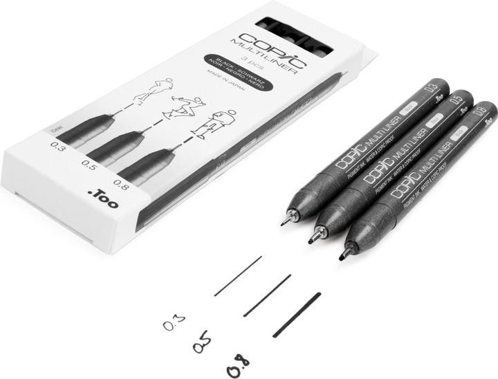 Actual product image Copic Multiliner (Black, 3 x)