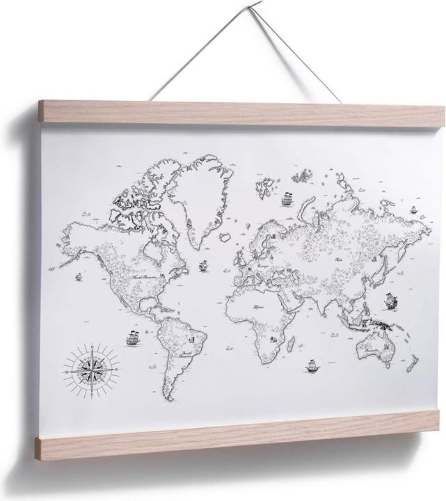 Produktbild Trenddeko Weltkarte - Aus vergangenen Zeiten (60 x 50 cm)