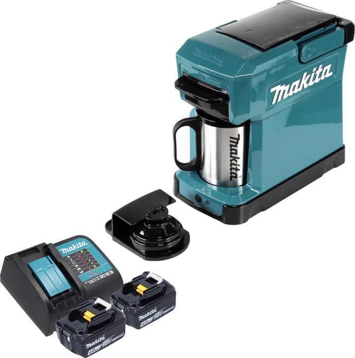 Produktbild Makita DCM 501 SM2 Akku Kaffeemaschine 12 V max. / 18 V + 2x Akku 4,0 Ah + Ladegerät