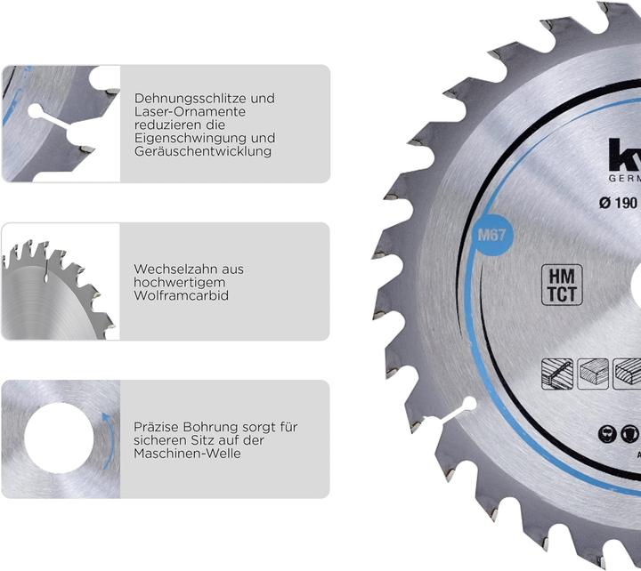 Actual product image kwb Circular saw blade HM Medium Ø 190x30 Z30