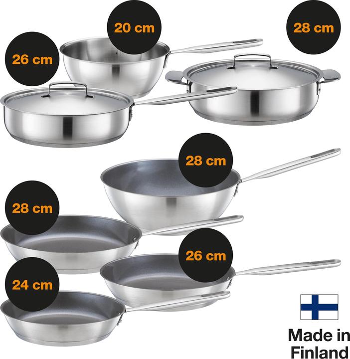 Produktbild Fiskars All Steel Sautierpfanne, 2l (20 cm, Bratpfanne, Edelstahl)