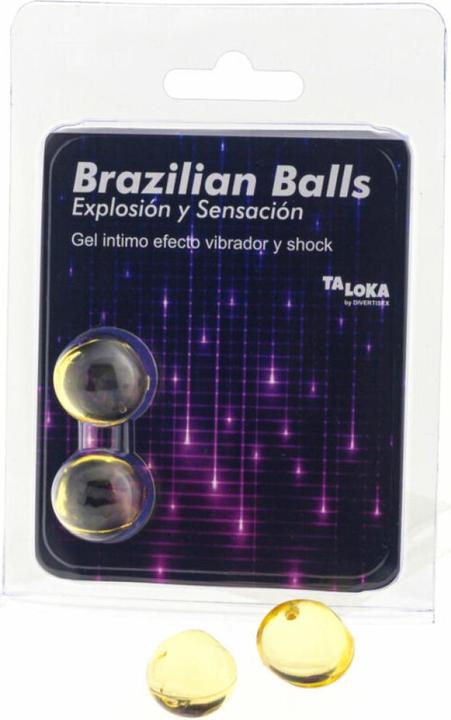 Immagine prodotto Taloka 2 Palline Brasiliane Vibranti E Gel Eccitante Ad Effetto D'Urto