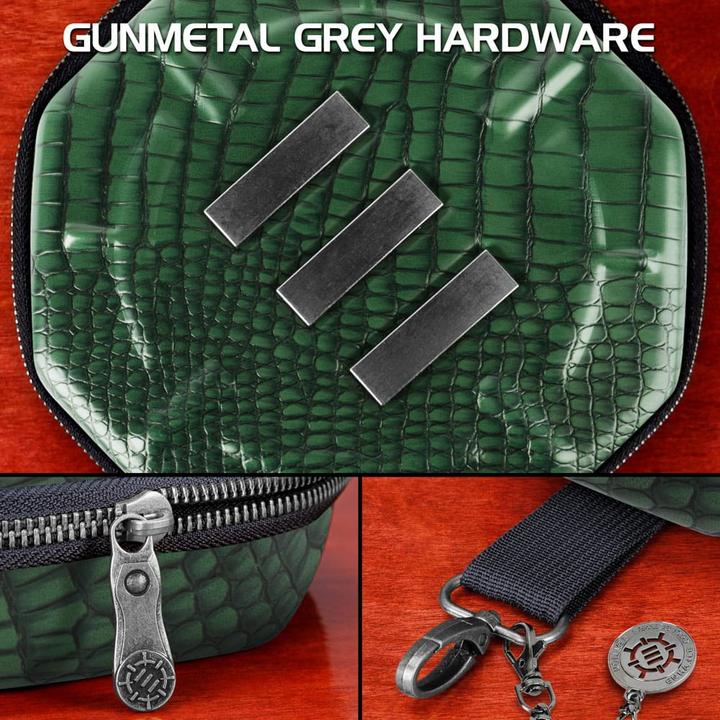Actual product image Geronimo Games ENHANCE Tabletop Collector's Edition Dice Case Green Dragon Scales