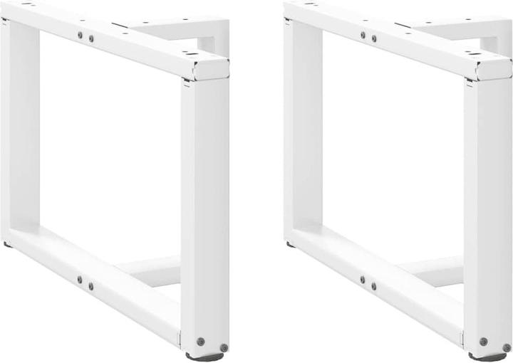 Produktbild VidaXL Couchtischbeine T-Form 2 Stk. Weiss 70x25x(42-43) cm Stahl Tischbein