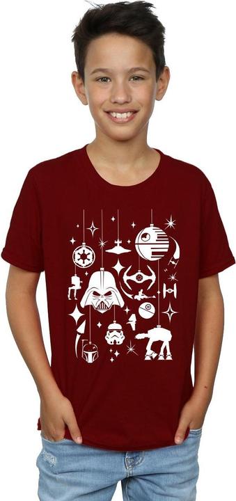Actual product image Star Wars Boys Christmas Decorations T-Shirt (140, 146)