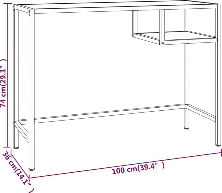 Immagine prodotto VidaXL PC-Tisch (100 x 36 x 74 cm)