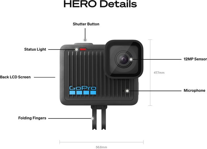 Actual product image GoPro Hero (inkl. 128 GB MicroSDXC-Karte) (30p, Bluetooth, Wi-Fi)