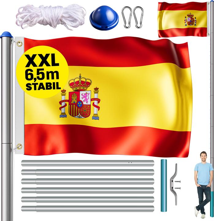 Actual product image Monzana Aluminium flagpole 6.50m