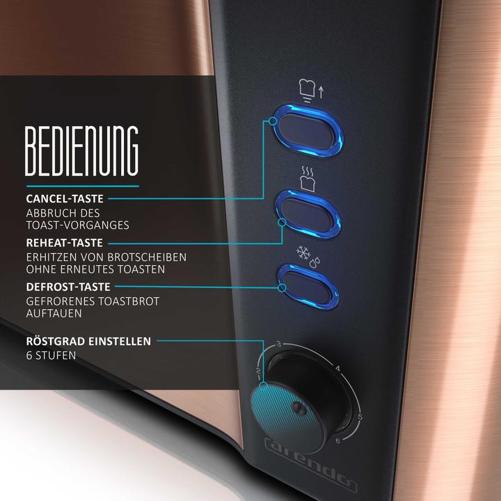 Produktbild Arendo Langschlitz Toaster FRUKOST Copper