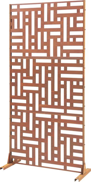 Immagine prodotto Casa.Pro Trennwand Bernalda 180x90 cm Stahl Edelrost (180 x 90 x 40 cm)