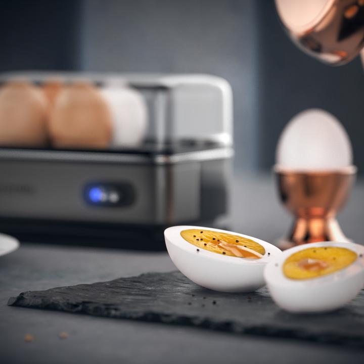 Immagine prodotto Arendo Set per la colazione, tostapane a 2 fessure lunghe con piano per il pane e scaldauova per 6 uova (Spina UE)