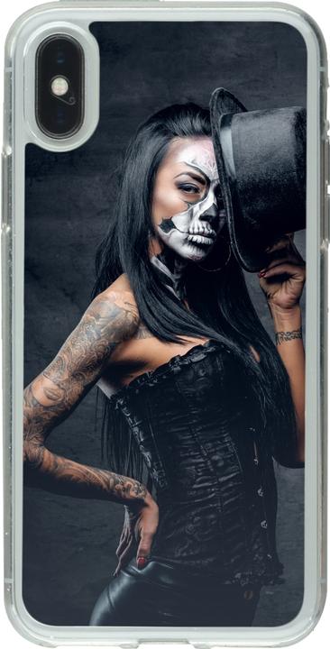 Produktbild PhoneLook Hülle Gummi transparent Halloween 22 Tattooed Girl (Apple iPhone X, Apple iPhone XS)