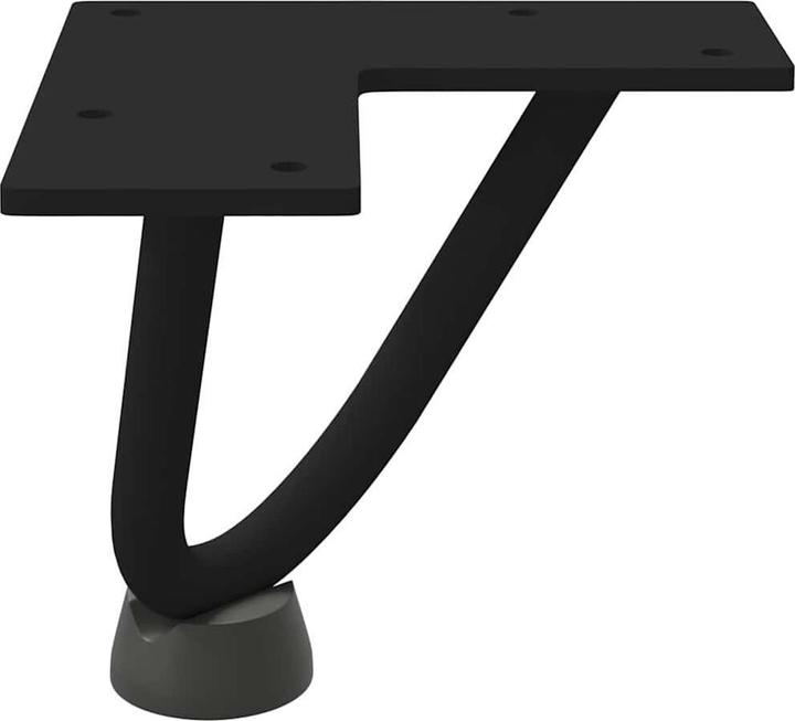 Produktbild VidaXL Haarnadelbeine 4 Stk. Schwarz 10 cm Massivstahl Hairpin Tischbein