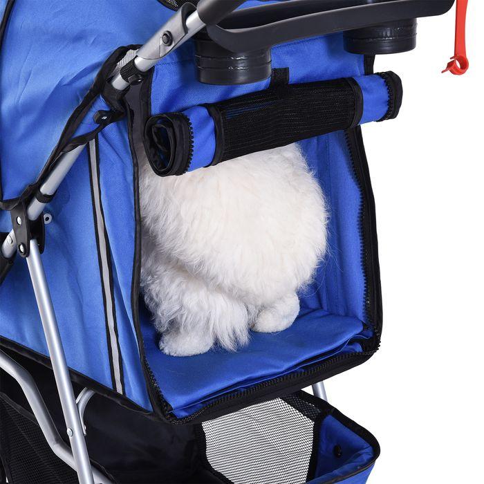 Produktbild Swisshandel24 Hundewagen Hundebuggy Buggy Hunde Katzen mehrfarbig (Blau) (Hund, Komplett zu öffnen, Faltbar, Atmungsaktiv)