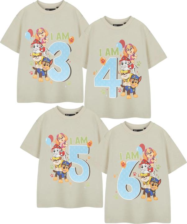 Actual product image Paw Patrol Boys I Am 3 Short-Sleeved Birthday T-Shirt (98)