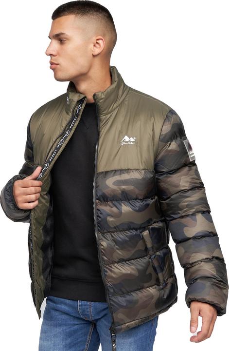 Actual product image Born Rich Mens Carlito Camo Oversized Padded Jacket (XL)