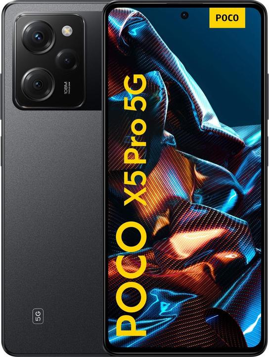Xiaomi Poco X5 Pro (128 Go, Noir, 6.67", Double SIM, 108 Mpx, 5G)