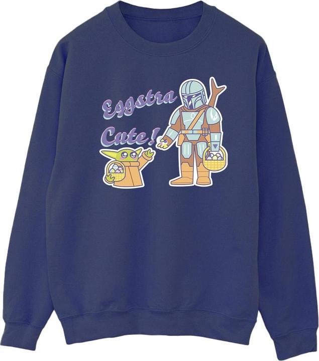 Actual product image Star Wars Mens The Mandalorian Eggstra Cute Grogu Sweatshirt (XXL)