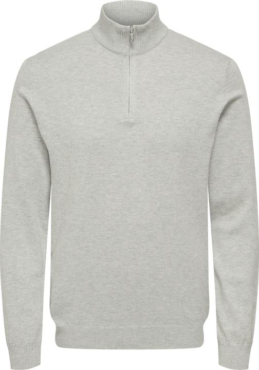 Only & Sons Onsloui Reg 12 Mel Half Zip Knit Noos