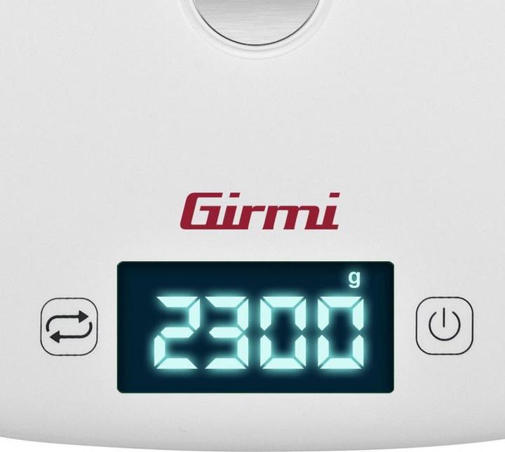 Actual product image Girmi PS02 Electronic kitchen scale Orange, White Flat surface Round