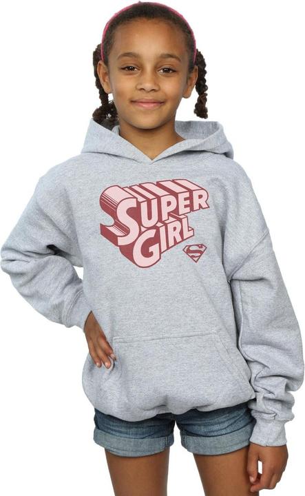 Produktbild Supergirl Retro Logo Kapuzenpullover Mädchen (140, 146)