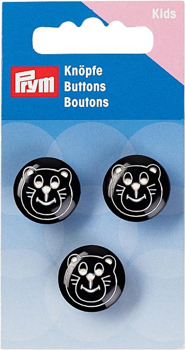 Actual product image Prym Button eyelets bear, black 18 mm, 3 pcs.