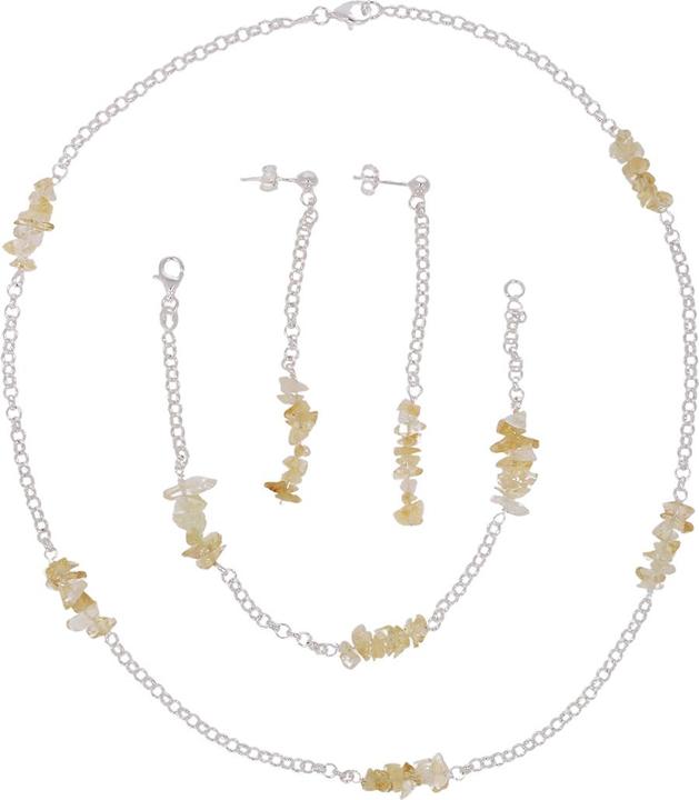 Produktbild Xen Set mit Kette, Armband und Ohrstecker Citrin XSET120 (925 Sterling Silber, 45 cm)
