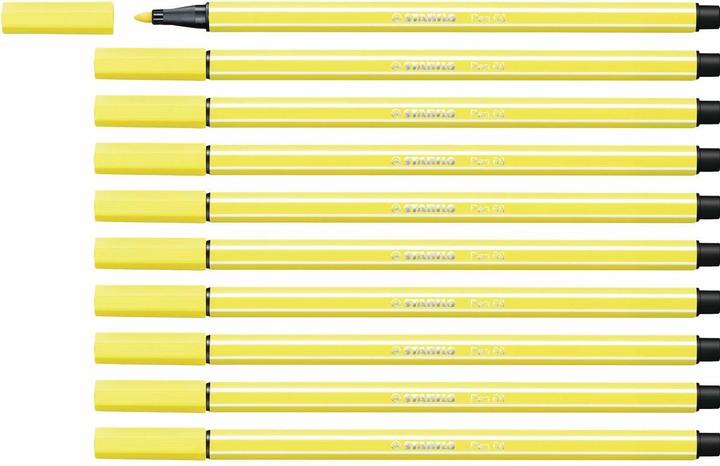 Produktbild STABILO Premium-Filzstift - Pen 68 - 10er Pack - zitronengelb (Gelb, 10 x)