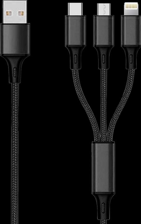 Produktbild 2GO 797153 USB Kabel USB B USB C/Micro-USB B/Lightning (1.50 m, USB 3.2 Gen 2)