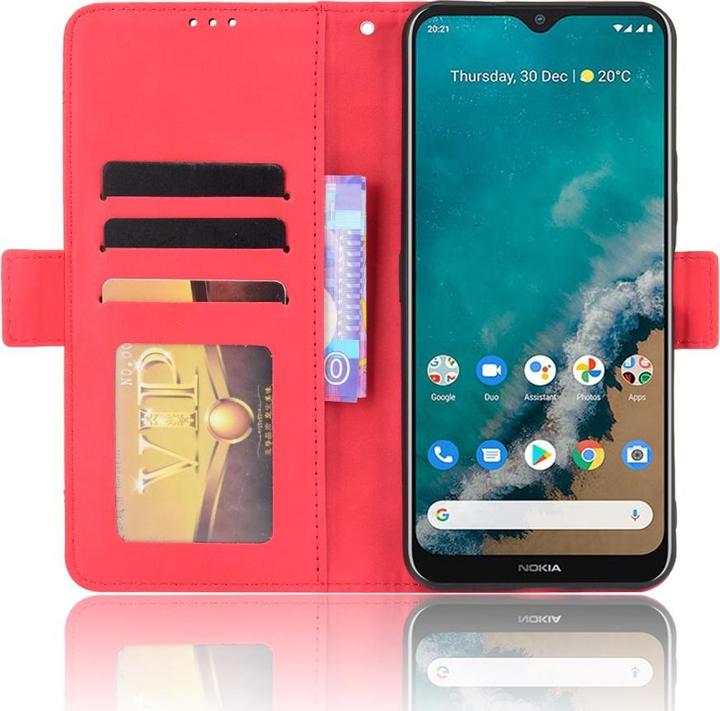 Image du produit Cover-Discount Nokia G50 - étui avec de nombreuses poches pour cartes rouges (Motorola Moto G50)