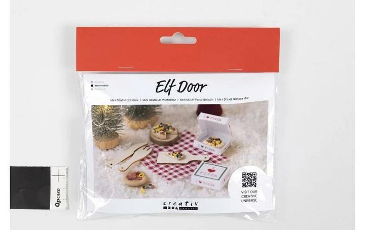 Produktbild Creativ Company Elfentür / Wichteltür Szene Pizza
