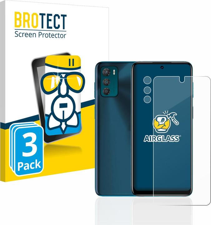 Produktbild BROTECT AirGlass Panzerglasfolie (3 Stück, Motorola Moto G42)