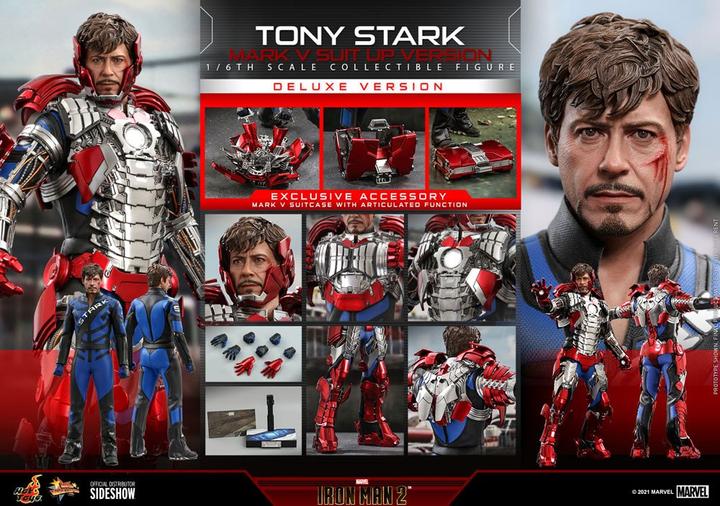 Immagine prodotto Hot Toys Movie Masterpiece 1/6 Tony Stark (versione con tuta del marchio V) Deluxe