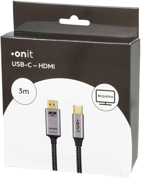 Image du produit Onit USB C - HDMI (type A) (3 m, HDMI, USB Type C)