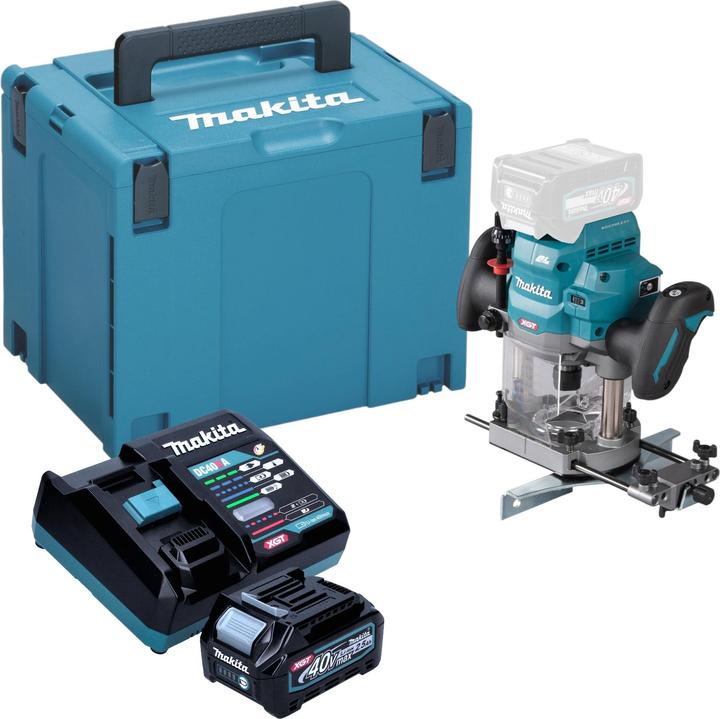 Produktbild Makita RP 001 GD101 Akku Oberfräse 40 V max. 12 mm Brushless + 1x Akku 2,5 Ah + Ladegerät + Makpac