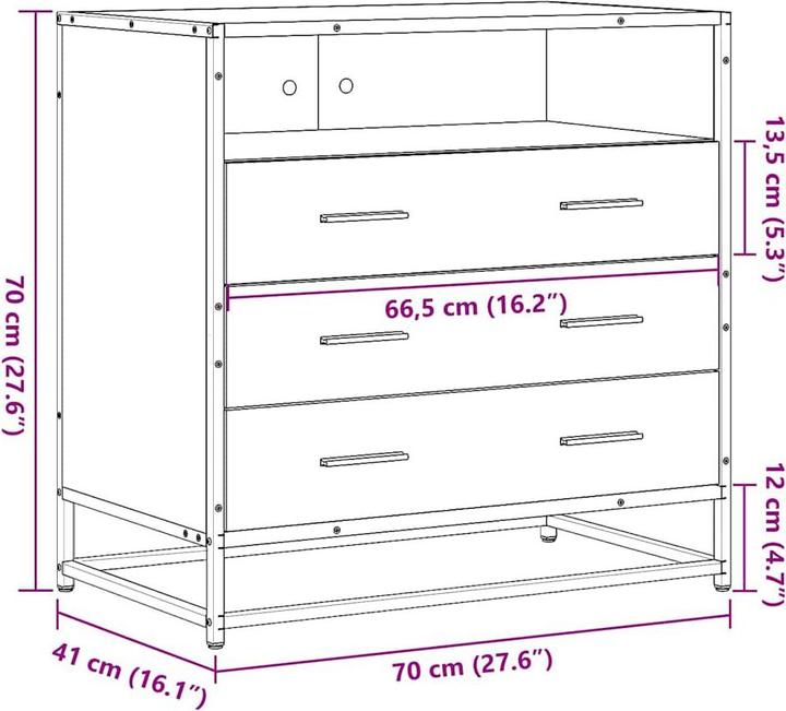 Immagine prodotto VidaXL Malesia (70 x 41 x 70 cm)