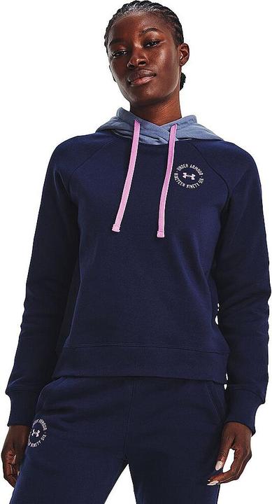 Image du produit Under Armour Sweat à capuche femme Rival Fleece CB bleu marine 1373031 410 (S)