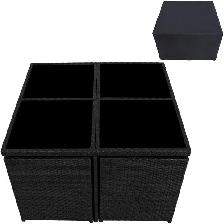 Immagine prodotto tectake set da giardino in rattan e alluminio Manhattan, variante 2 (100 cm)